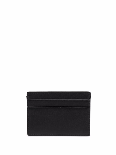 Shop Versace Medusa Card Holder In Leather In Black
