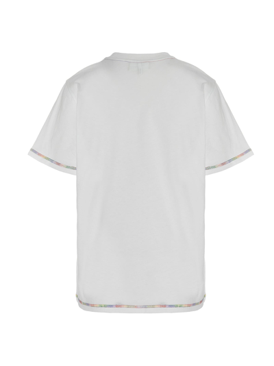 Shop Ganni Smiley  World T-shirt In White