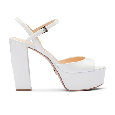Shop Prada Platform Sandals In White