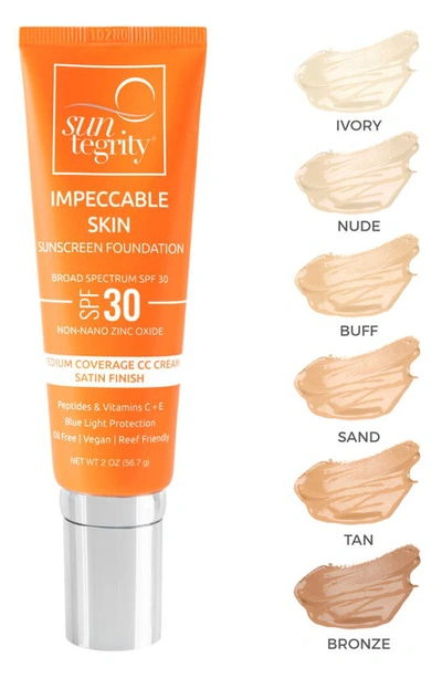 Shop Suntegrity Impeccable Skin Moisturizing Face Sunscreen In Bronze