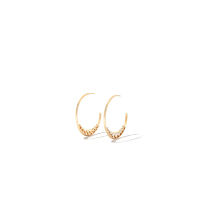 Shop Lizzie Mandler Fine Jewelry 18k Yellow Gold Éclat Diamond Hoop Earrings