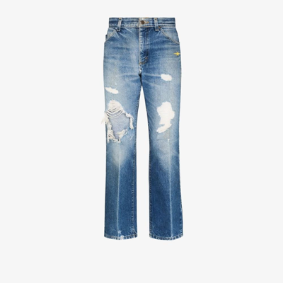 Shop Phipps Blue X Lee Ripped Straight-leg Jeans