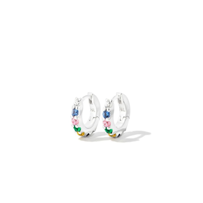 Hatton Labs Sterling Silver Eternity Hoop Earrings In Silver