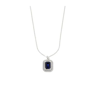 Hatton Labs Sterling Silver Topaz Pendant Necklace In Silver