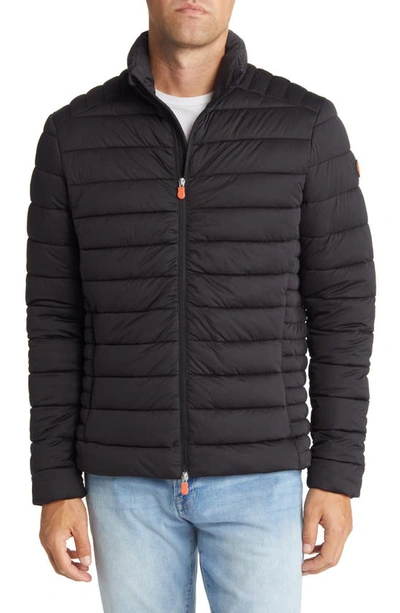 Shop Save The Duck Ari Stretch Puffer Jacket In Black