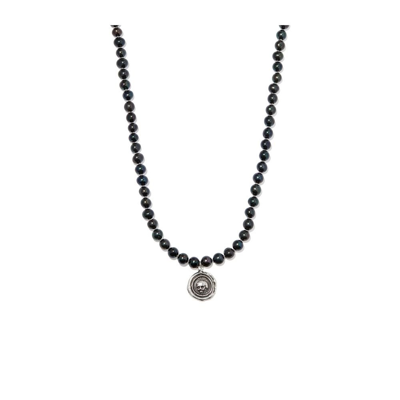 Shop Pyrrha Black What Once Was Pendant Pearl Necklace In Silver