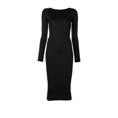Shop Alix Nyc Eden Open-back Midi Dress - Women's - Nylon/spandex/elastane In Black