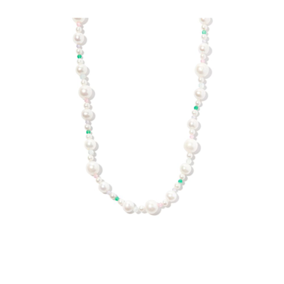 Hatton Labs Sterling Silver Xl Pebbles Pearl Necklace In Silver