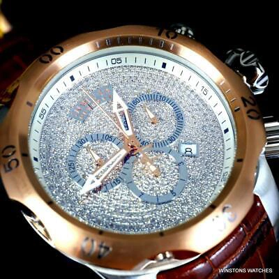Pre-owned Invicta Reserve Venom Elegant 2.13 Ctw Diamond Swiss Mvt Leather 52mm Watch