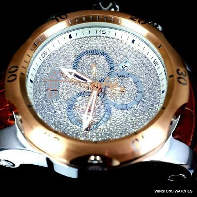 Pre-owned Invicta Reserve Venom Elegant 2.13 Ctw Diamond Swiss Mvt Leather 52mm Watch