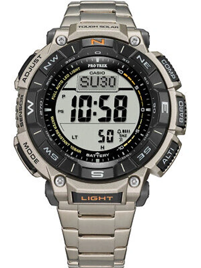 Pre-owned Casio Prg-340t-7er Pro Trek Radio Solar 53mm 10atm