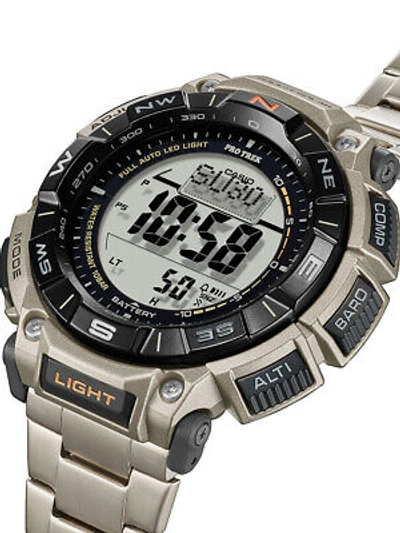 Pre-owned Casio Prg-340t-7er Pro Trek Radio Solar 53mm 10atm