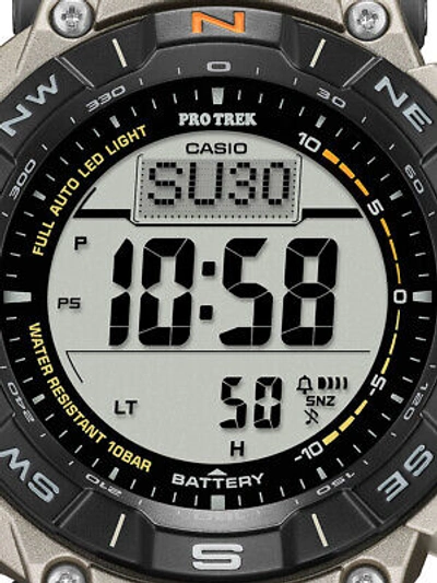 Pre-owned Casio Prg-340t-7er Pro Trek Radio Solar 53mm 10atm