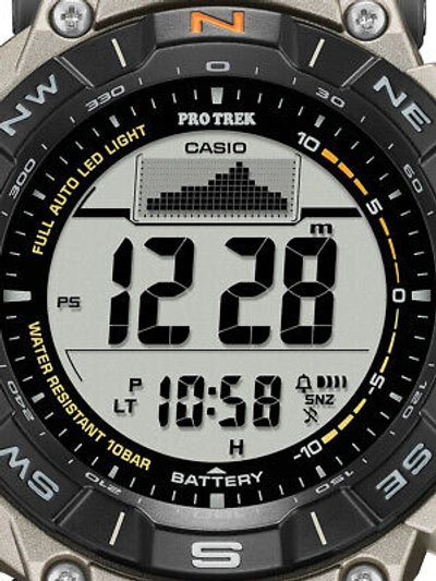 Pre-owned Casio Prg-340t-7er Pro Trek Radio Solar 53mm 10atm