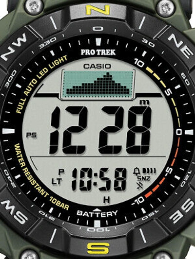 Pre-owned Casio Prg-340-3er Pro Trek Radio Solar 53mm 10atm