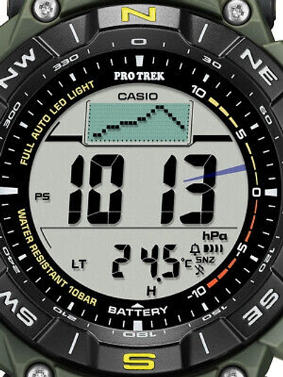 Pre-owned Casio Prg-340-3er Pro Trek Radio Solar 53mm 10atm