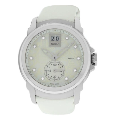 Pre-owned Michel Jordi Icon Snow White 4011400203 Diamonds Mop Ladies Quartz 37mm Watch