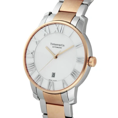 Pre-owned Tiffany & Co . Atlas Dome Men's Silver Automatic Ref. Z1810.68.13a21a00a Watch