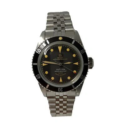 Pre-owned Walter Mitt Sea Diver Steel Automatic Black 5 Mesh Unisex Watch