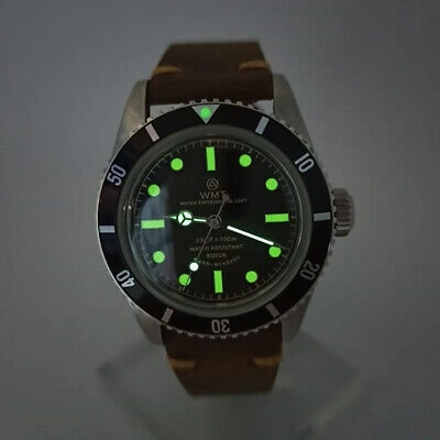 Pre-owned Walter Mitt Sea Diver Steel Automatic Black 5 Mesh Unisex Watch