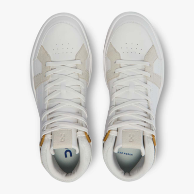 Pre-owned On The Roger Clubhouse Mid White Indigo Size 7 - 13 Brand Roger Federer