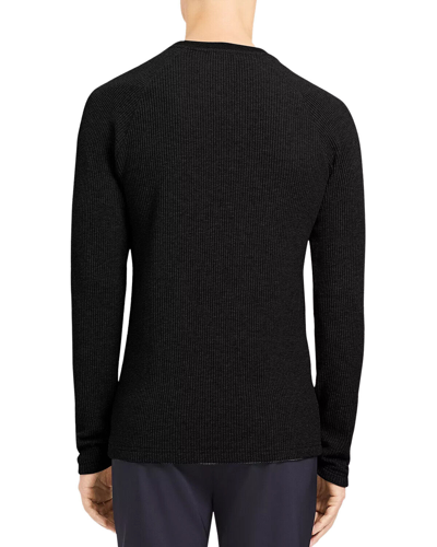 Pre-owned Blend Theory Mens Black Karlsson Ribbed Cashmere  Raglan Sweater Large L 3923-7