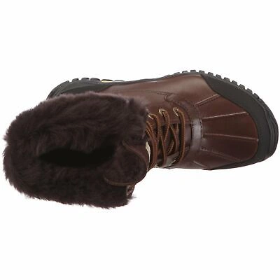 Pre-owned Ugg Adirondack Boot Ii Leather Boots Chocolate In Brown