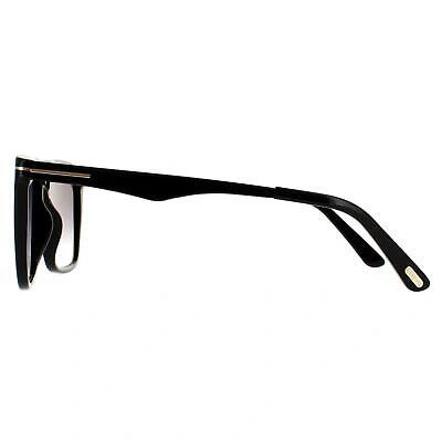 Pre-owned Tom Ford Sunglasses Garrett Ft0862 01b Shiny Black Blue Gray Gradient