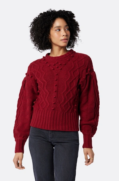 Shop Joie Astrid Crew Neck Wool Sweater In Red