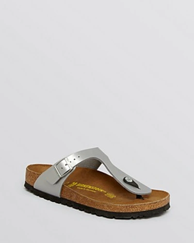 Birkenstock Silver Regular Gizeh Sandals