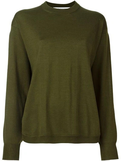 Givenchy Slit Sleeve Sweater In Green