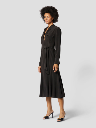 Shop Equipment Lenora Silk Dress In True Black