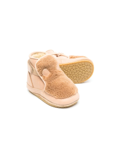 Donsje Teddy-bear Faux-shearling Boots In Neutrals