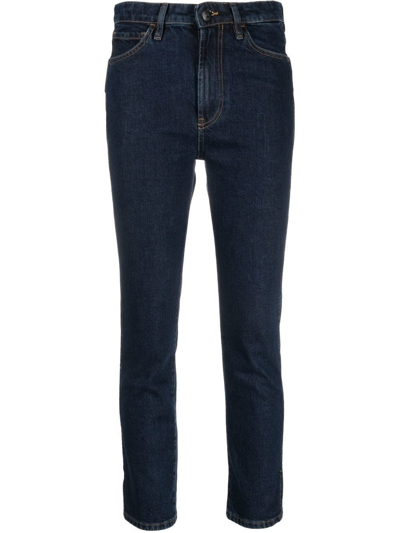 Shop 3x1 Black Jeans Skinny Crop In Blue