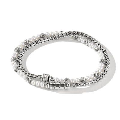 Shop John Hardy Pearl Chain Double Wrap Bracelet