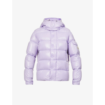 Shop Moncler Maya Padded Shell-down Jacket In Purple