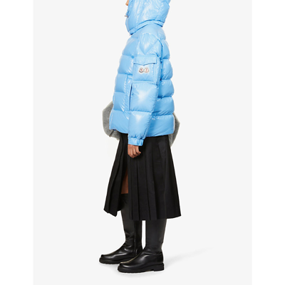 Shop Moncler Maya Padded Shell-down Jacket In Blue