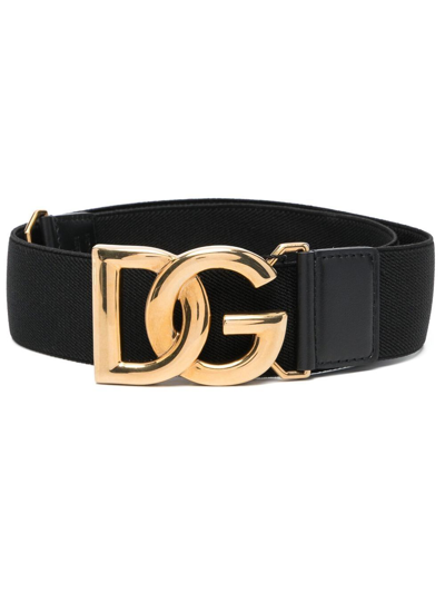 Shop Dolce E Gabbana Women's  Black Polyester Belt