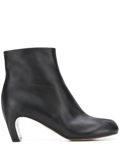 Shop Maison Margiela Women's  Black Leather Ankle Boots