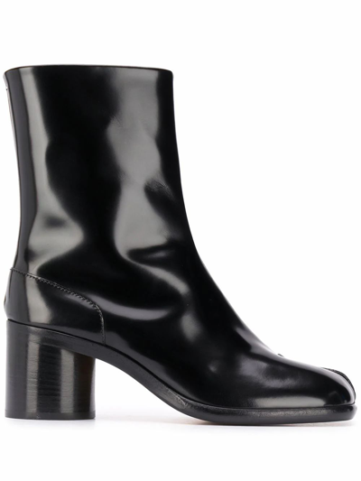 Shop Maison Margiela Women's  Black Leather Ankle Boots