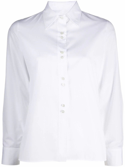 Shop Maison Margiela Women's  White Cotton Shirt