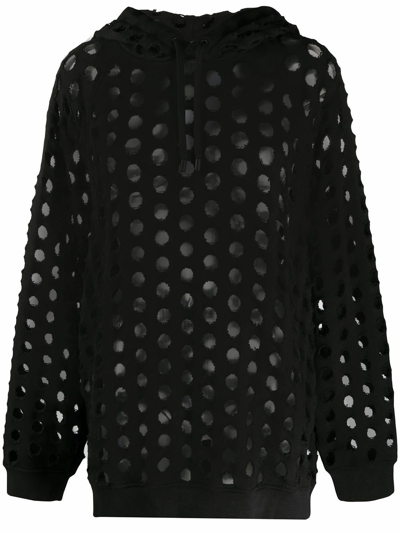 Shop Maison Margiela Women's  Black Cotton Sweatshirt