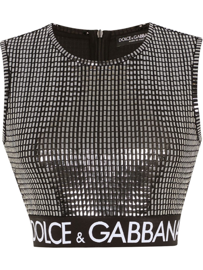 Shop Dolce E Gabbana Women's  Grey Polyamide Top