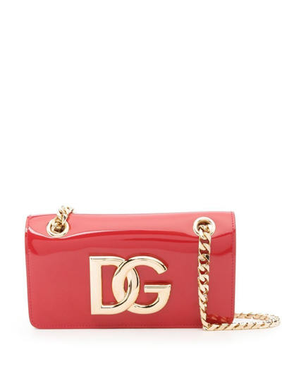 Shop Dolce E Gabbana Women's  Red Leather Shoulder Bag