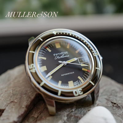 Pre-owned Müller&son "barakuda" Watch Mod Made From Snzh Fifty Five Fathoms + | ModeSens