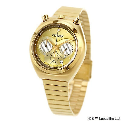 Pre-owned Citizen An3662-51w Tsuno Chrono Star Wars C-3po Gold-tone Dial Watch Limited 600