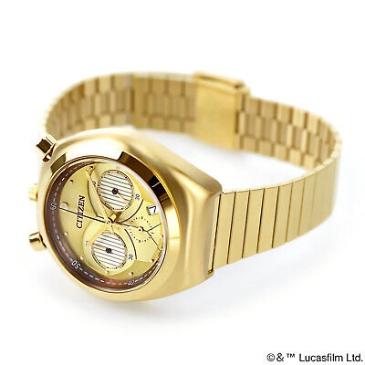 Pre-owned Citizen An3662-51w Tsuno Chrono Star Wars C-3po Gold-tone Dial Watch Limited 600
