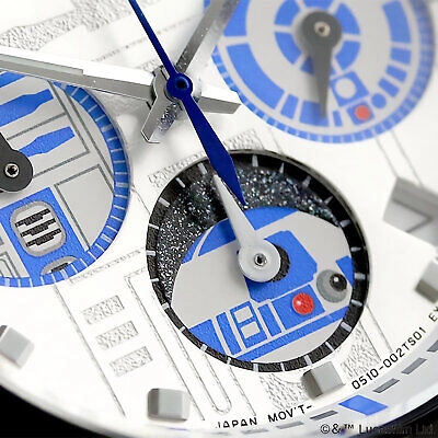 Pre-owned Citizen An3666-51a Tsuno Chrono Star Wars R2-d2 Silver Dial Watch Limited 600 In Misty Rose