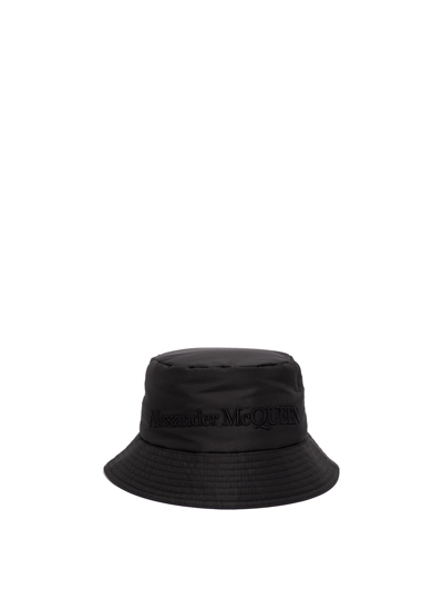 Shop Alexander Mcqueen Padded Bucket Hat In Nero