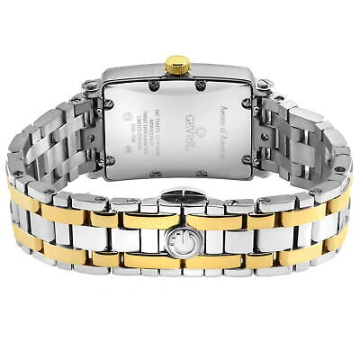 Pre-owned Gevril Women 7544yeb Avenue Of America Mini Swiss Quartz Diamonds Mop Dial Watch